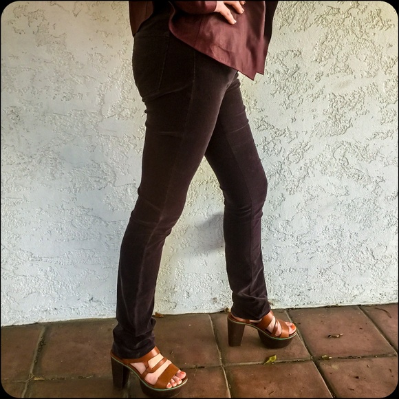 J Brand Pants - J Brand Dark Brown Thin Wale Pencil Leg Cords